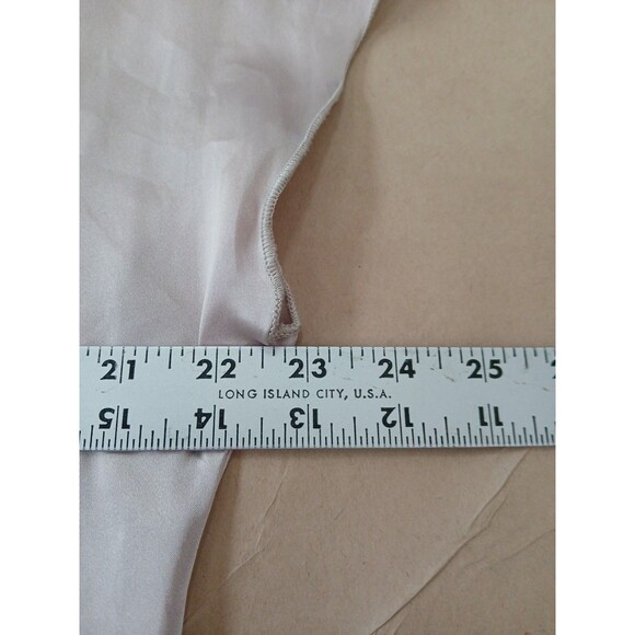 Nicole Miller Satin Shell Top Womens XL Champagne Cap Sleeve Relaxed Elegant - Picture 2 of 6